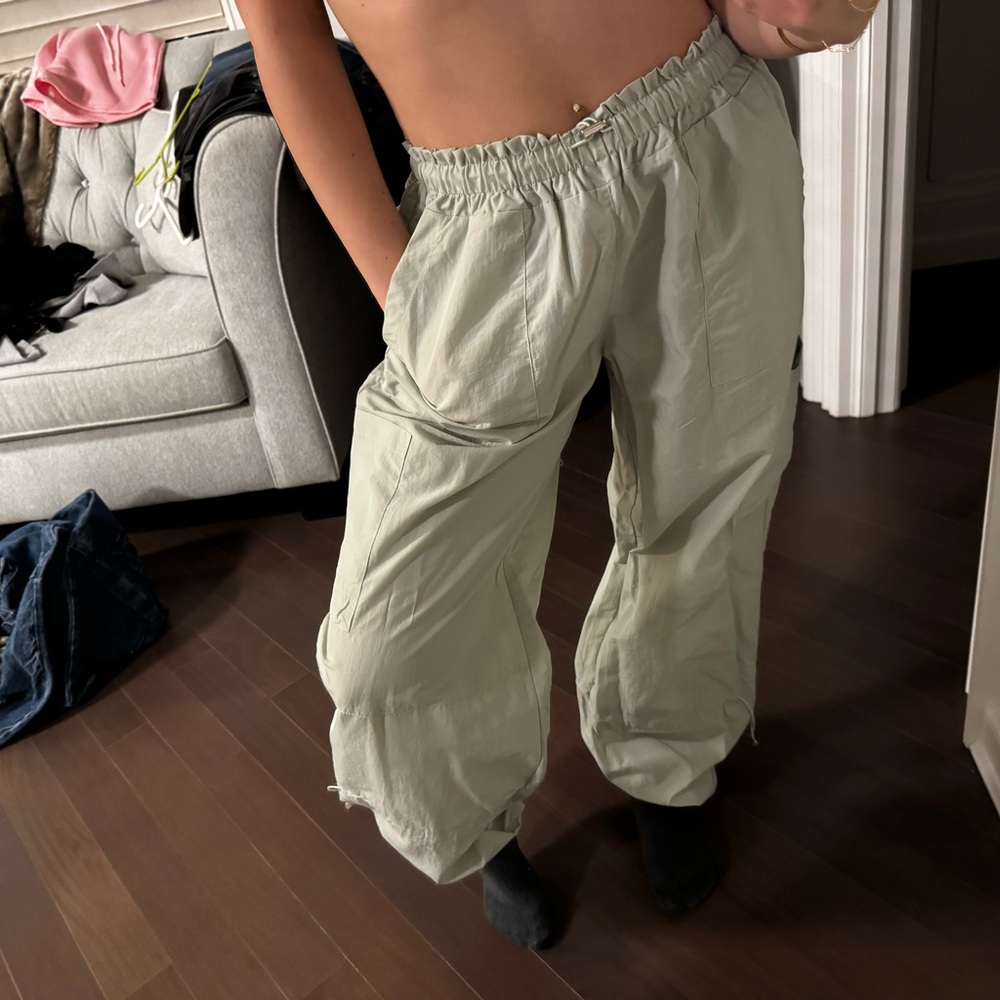 Whitefox Green Parachute Pants